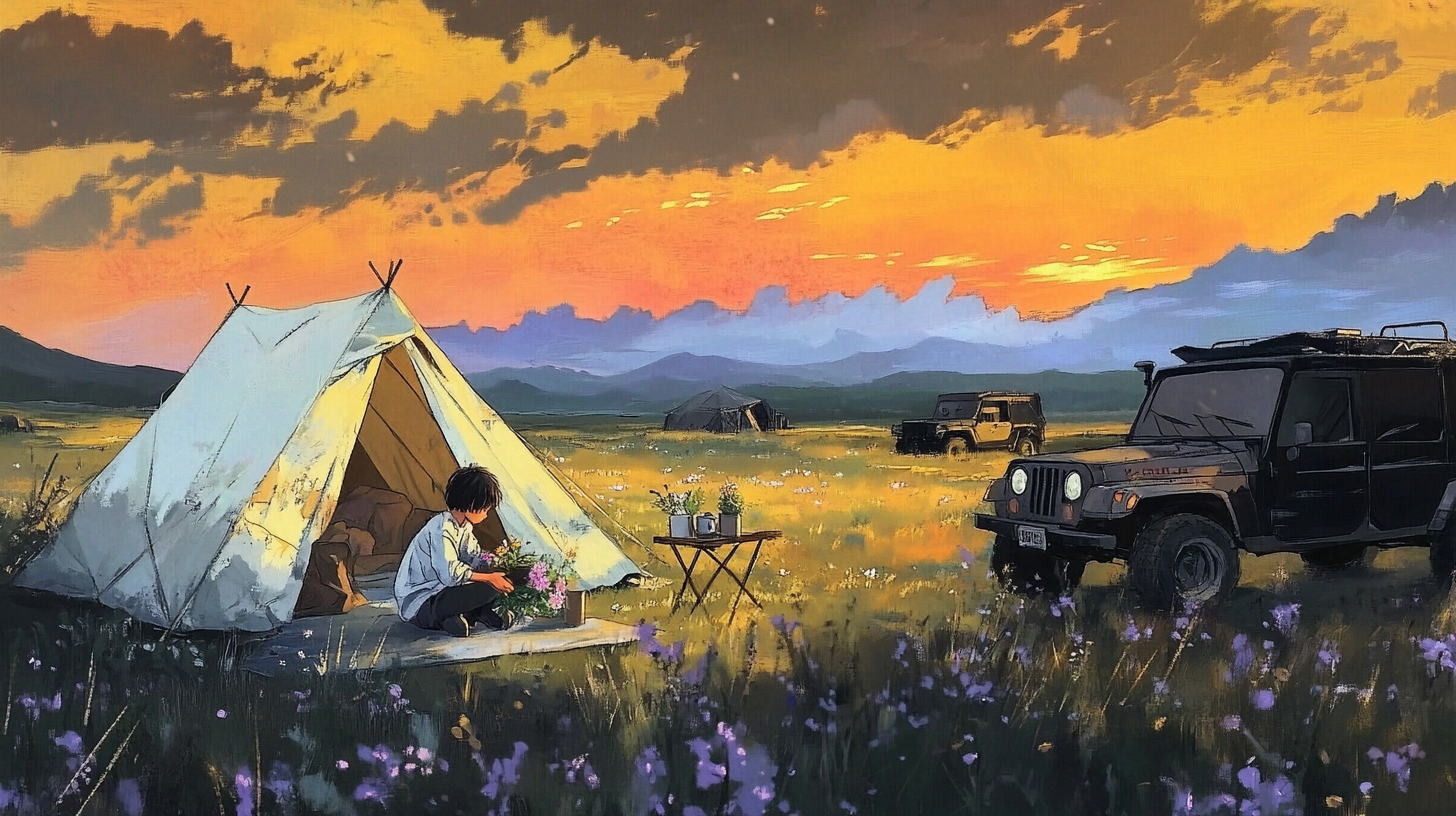 zhoya.yao_Tender_oil_painting_simple_expedition_tent_at_dusk__647b4613-d306-477a-8955-fdc6606d75da_1.png