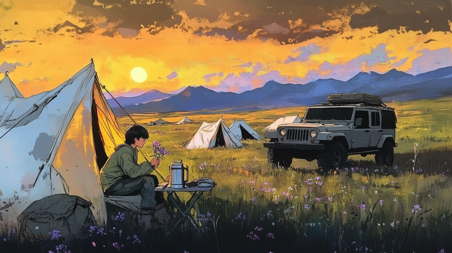 zhoya.yao_Tender_oil_painting_simple_expedition_tent_at_dusk__ab171ba0-3b9f-47aa-9b97-07acaf9d245d_2.png